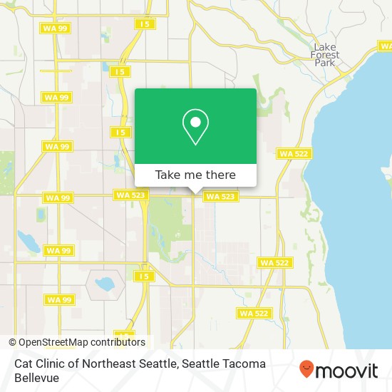 Cat Clinic of Northeast Seattle map