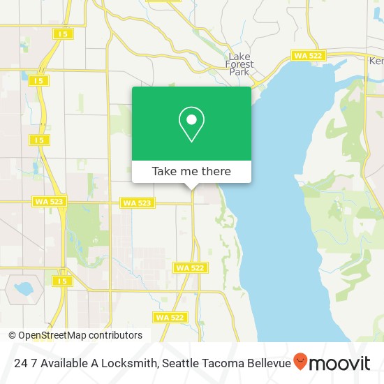 24 7 Available A Locksmith map