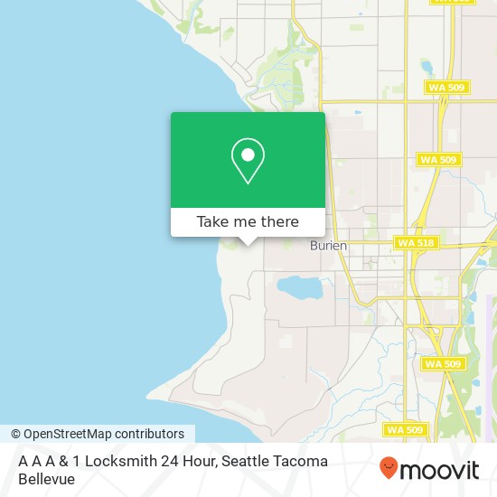 A A A & 1 Locksmith 24 Hour map