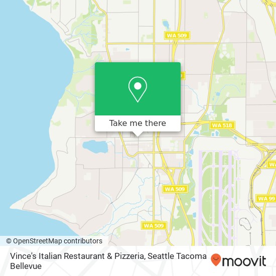 Mapa de Vince's Italian Restaurant & Pizzeria