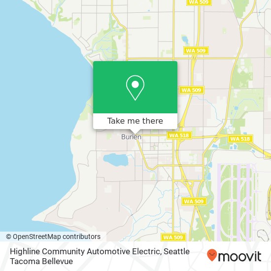 Mapa de Highline Community Automotive Electric