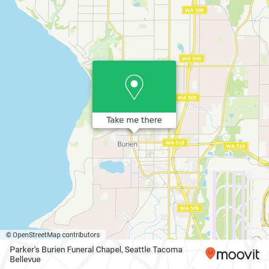 Mapa de Parker's Burien Funeral Chapel