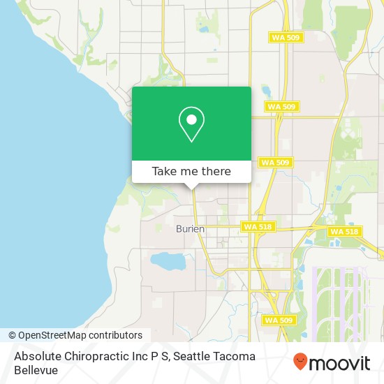 Absolute Chiropractic Inc P S map