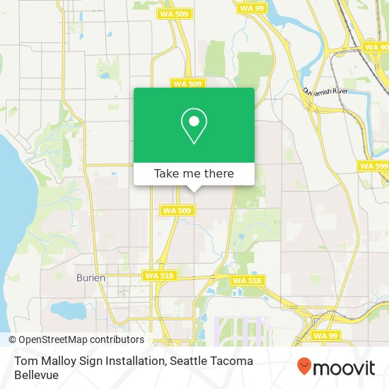 Tom Malloy Sign Installation map