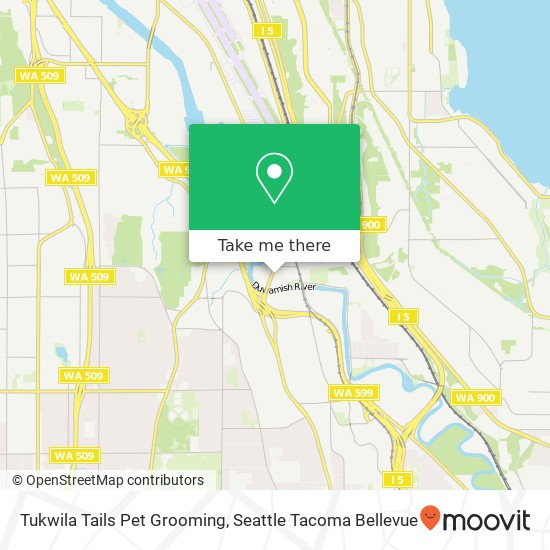 Mapa de Tukwila Tails Pet Grooming