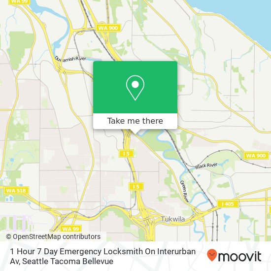 1 Hour 7 Day Emergency Locksmith On Interurban Av map