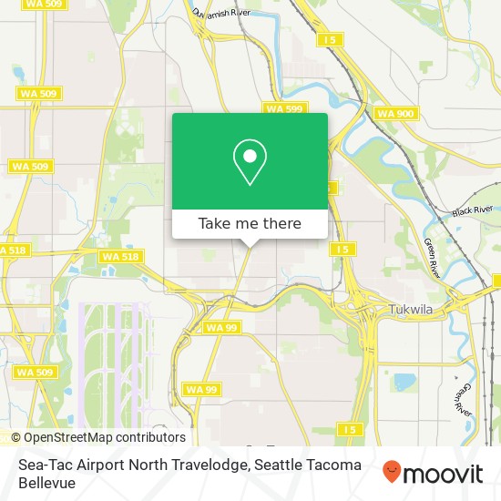 Sea-Tac Airport North Travelodge map