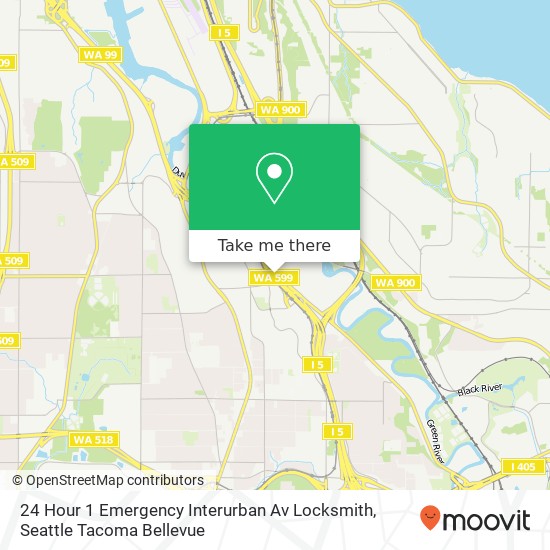 24 Hour 1 Emergency Interurban Av Locksmith map