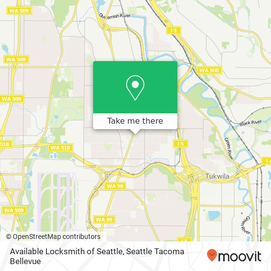 Available Locksmith of Seattle map