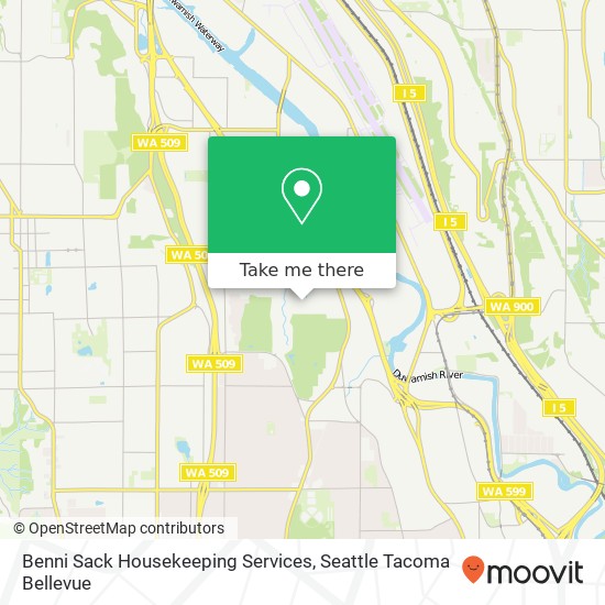 Benni Sack Housekeeping Services map