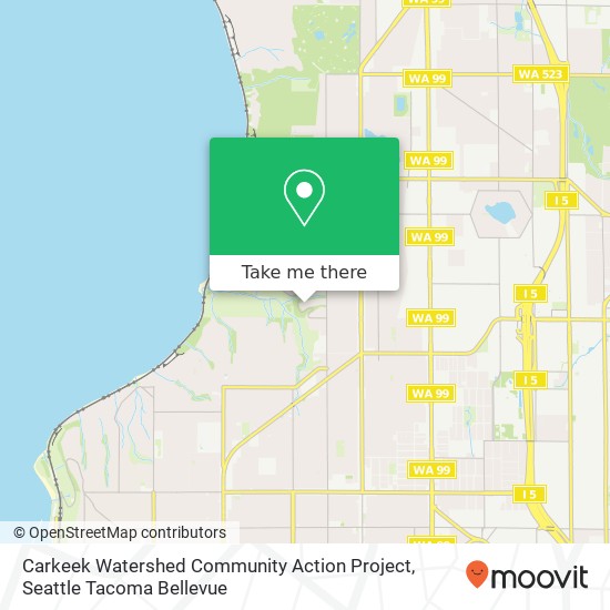 Carkeek Watershed Community Action Project map