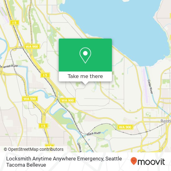 Mapa de Locksmith Anytime Anywhere Emergency