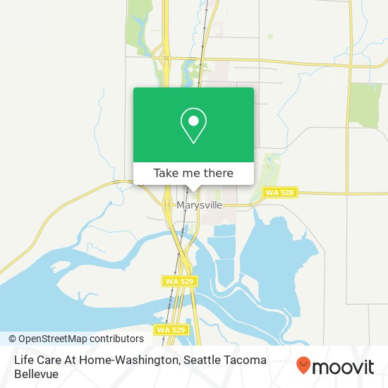 Mapa de Life Care At Home-Washington