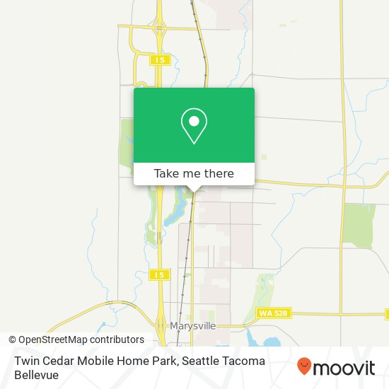 Twin Cedar Mobile Home Park map