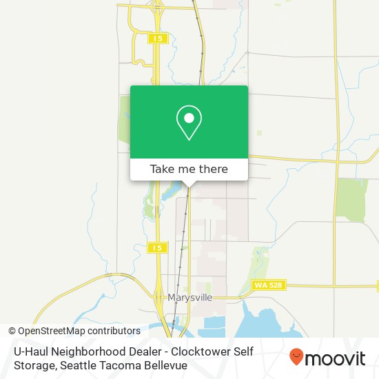 U-Haul Neighborhood Dealer - Clocktower Self Storage map