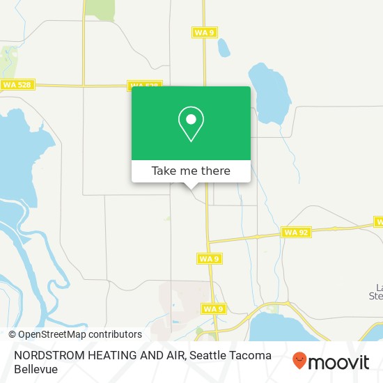 NORDSTROM HEATING AND AIR map