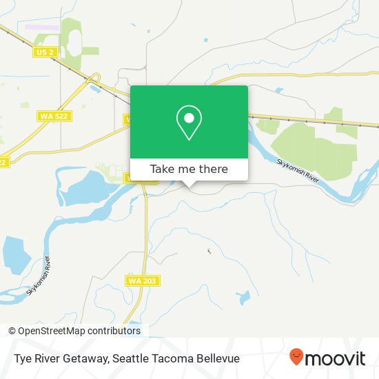Tye River Getaway map