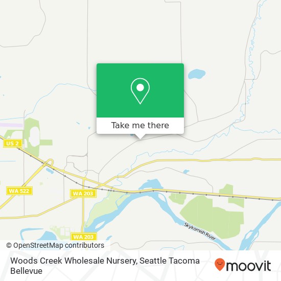 Woods Creek Wholesale Nursery map