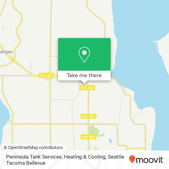 Mapa de Peninsula Tank Services, Heating & Cooling