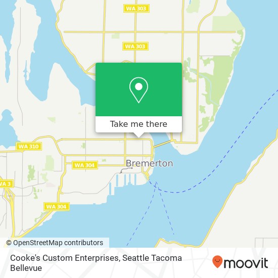 Mapa de Cooke's Custom Enterprises