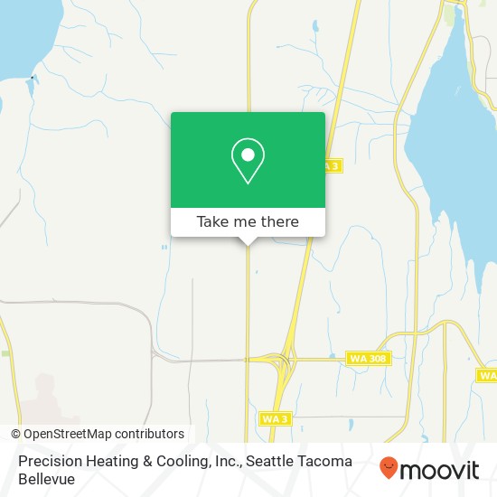 Mapa de Precision Heating & Cooling, Inc.