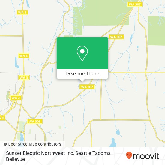 Sunset Electric Northwest Inc map