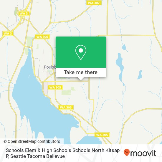 Schools Elem & High Schools Schools North Kitsap P map