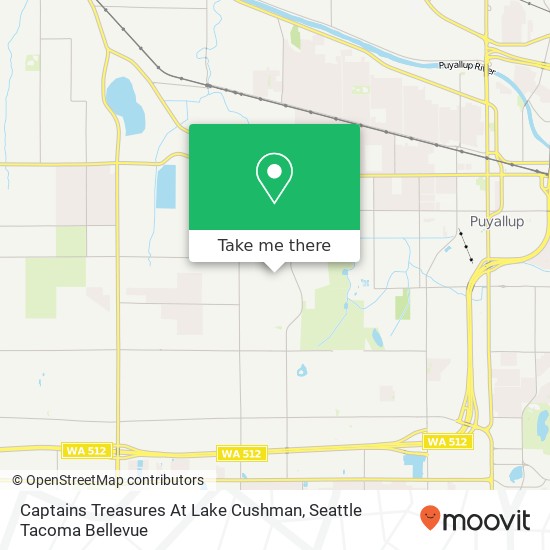 Captains Treasures At Lake Cushman map