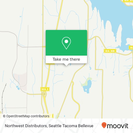 Northwest Distributors map