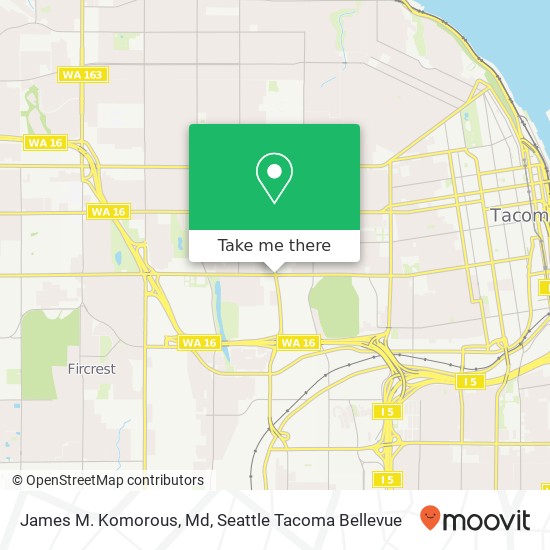 James M. Komorous, Md map