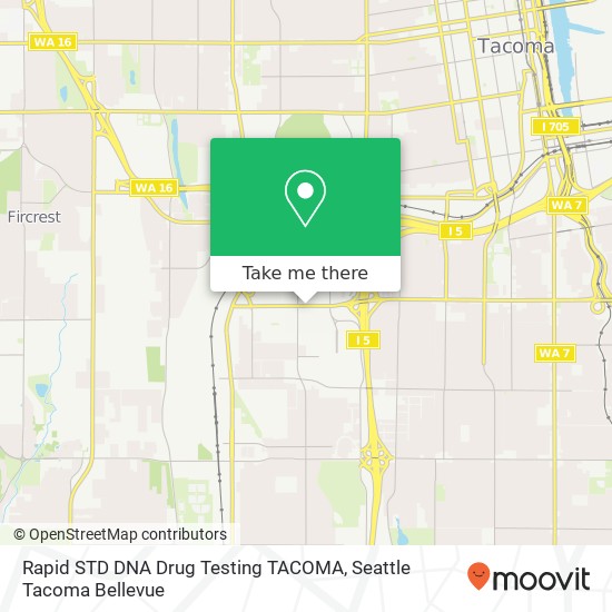 Mapa de Rapid STD DNA Drug Testing TACOMA