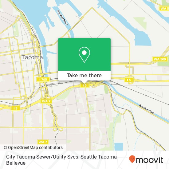 City Tacoma Sewer/Utility Svcs map