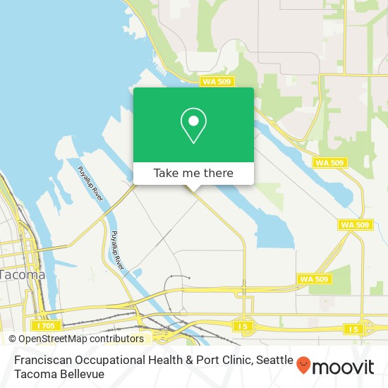 Franciscan Occupational Health & Port Clinic map