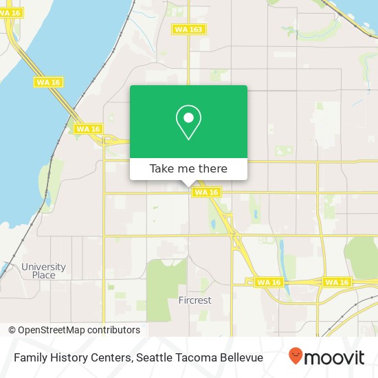 Family History Centers map