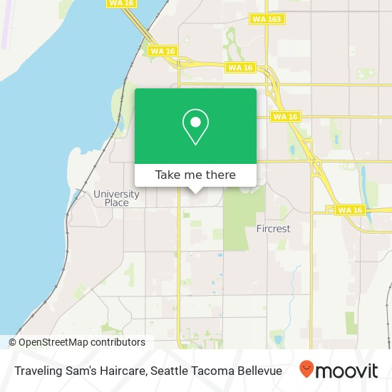 Traveling Sam's Haircare map