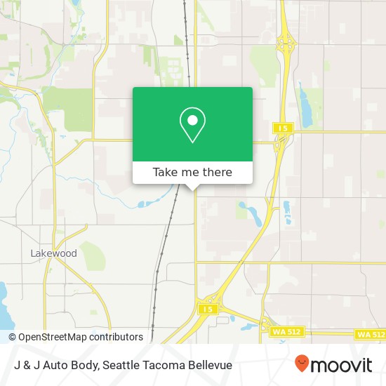 J & J Auto Body map