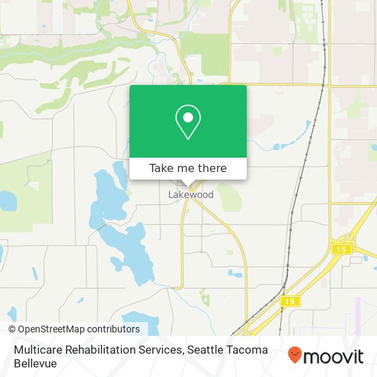 Multicare Rehabilitation Services map