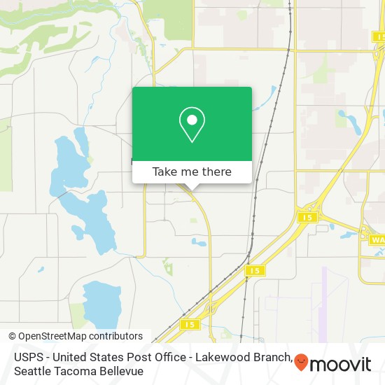 Mapa de USPS - United States Post Office - Lakewood Branch