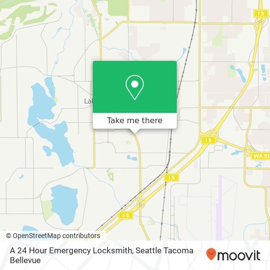 A 24 Hour Emergency Locksmith map