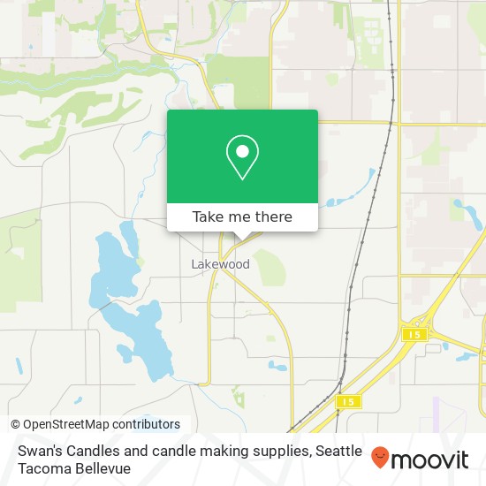 Swan's Candles and candle making supplies map