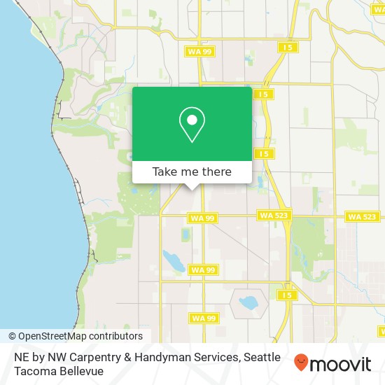 NE by NW Carpentry & Handyman Services map