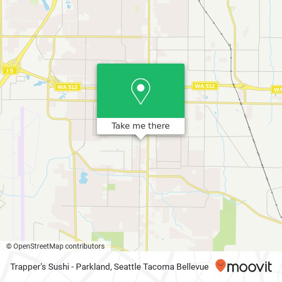 Mapa de Trapper's Sushi - Parkland, 323 Garfield St S Tacoma, WA 98444