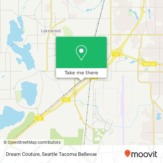 Mapa de Dream Couture, 11620 Pacific Hwy SW Lakewood, WA 98499