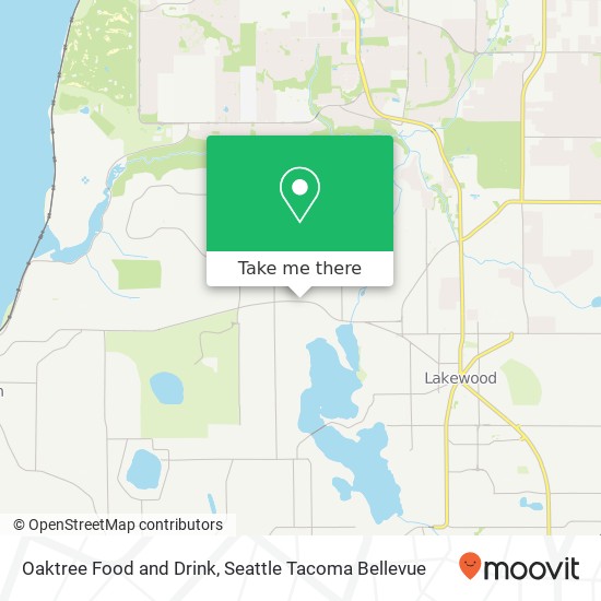 Mapa de Oaktree Food and Drink, 8011 Steilacoom Blvd SW Lakewood, WA 98498