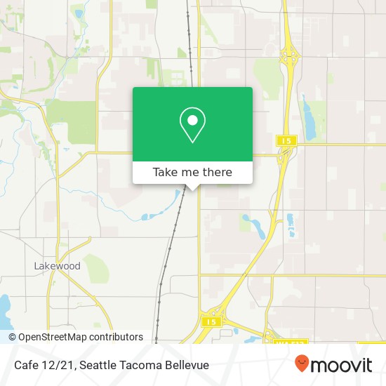 Mapa de Cafe 12 / 21, 8012 S Tacoma Way Lakewood, WA 98499