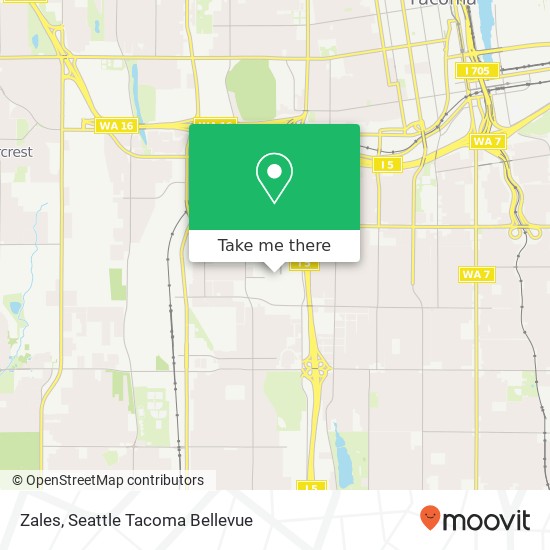 Mapa de Zales, 4502 S Steele St Tacoma, WA 98409