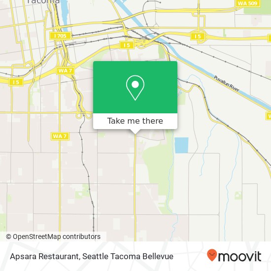Mapa de Apsara Restaurant, 4314 E Portland Ave Tacoma, WA 98404