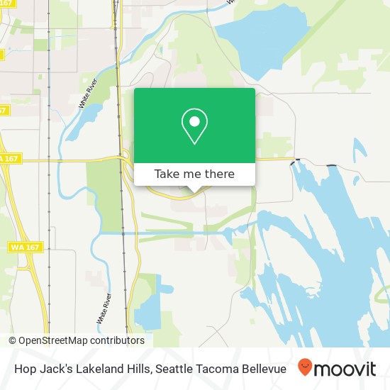 Mapa de Hop Jack's Lakeland Hills, 1402 Lake Tapps Pkwy SE Auburn, WA 98092