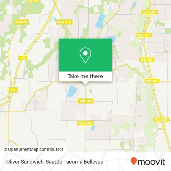 Mapa de Oliver Sandwich, 900 Meridian E Milton, WA 98354