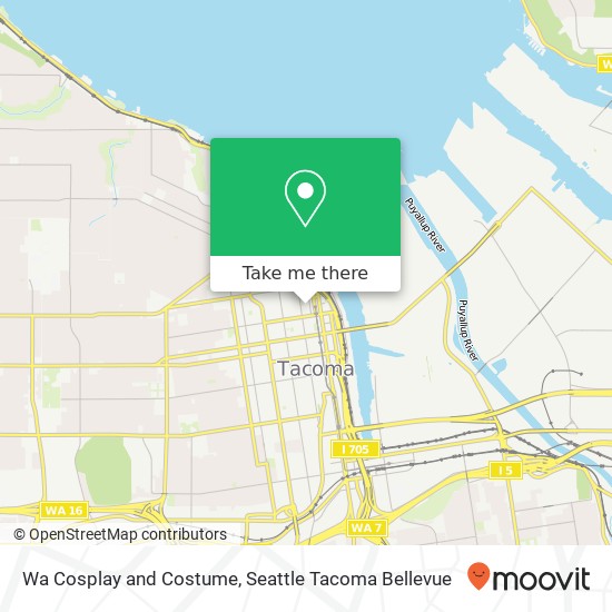 Mapa de Wa Cosplay and Costume, 741 St Helens Ave Tacoma, WA 98402